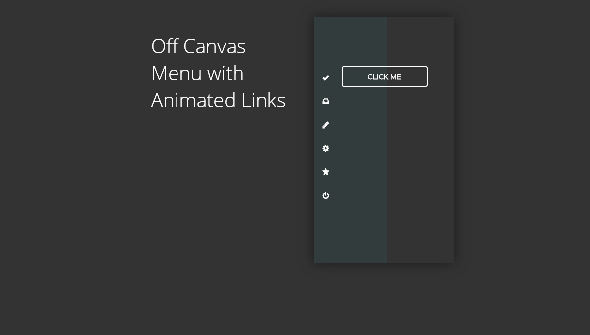 CSS Sidebar Menus - Pure CSS Off Canvas Menu with animated links