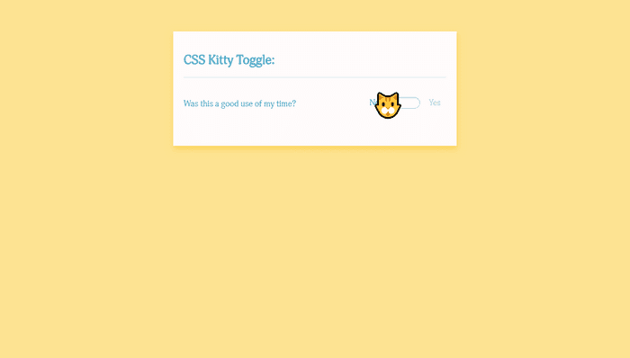 CSS Toggle Switches - Kitty Toggle