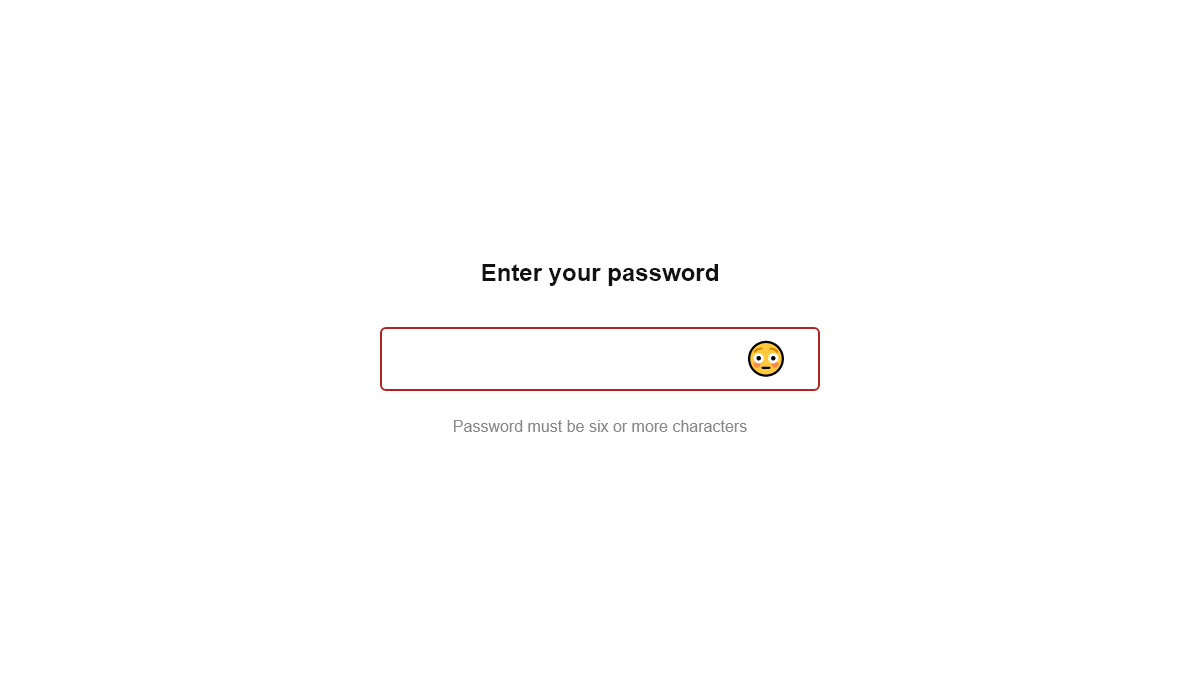 CSS Forms - Emoji Form Validation