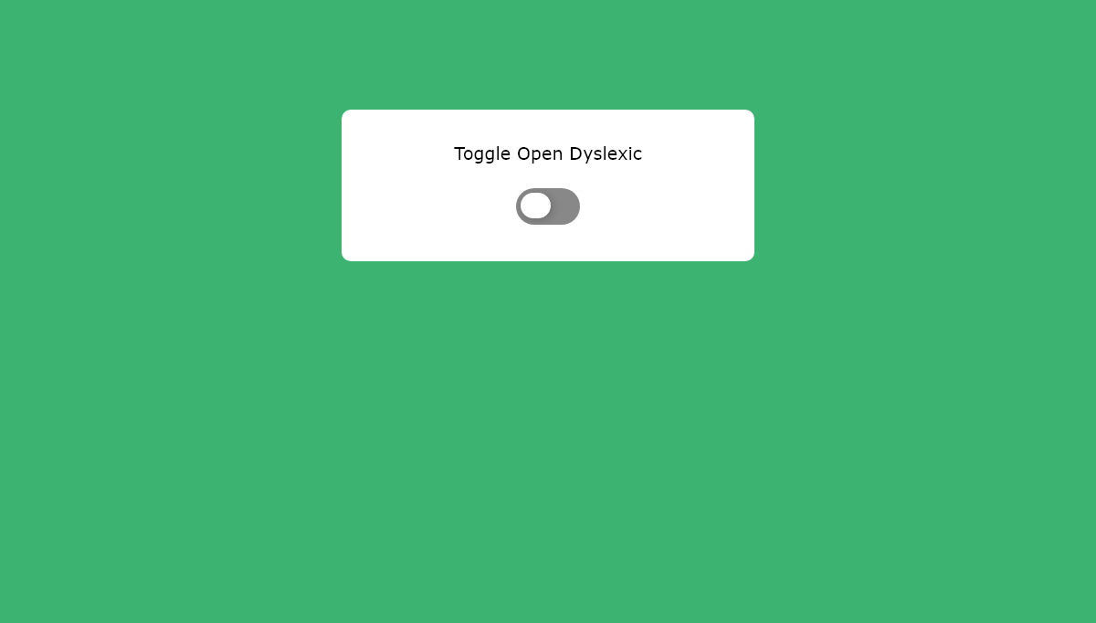 jQuery Toggle Switches - Toggle Open Dyslexic