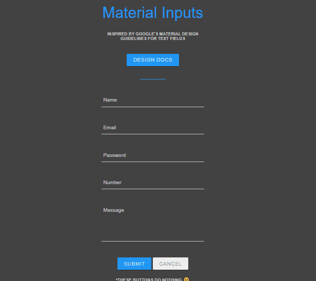 CSS Input Text - CSS-only Material Inputs