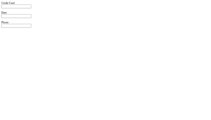 jQuery Input Text - jQuery Input Masks