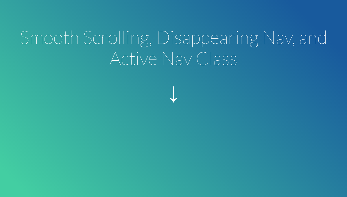 jQuery Scrolling Menus - Smooth Scroll + Nav Active Classes + Nav Fade-on-scroll