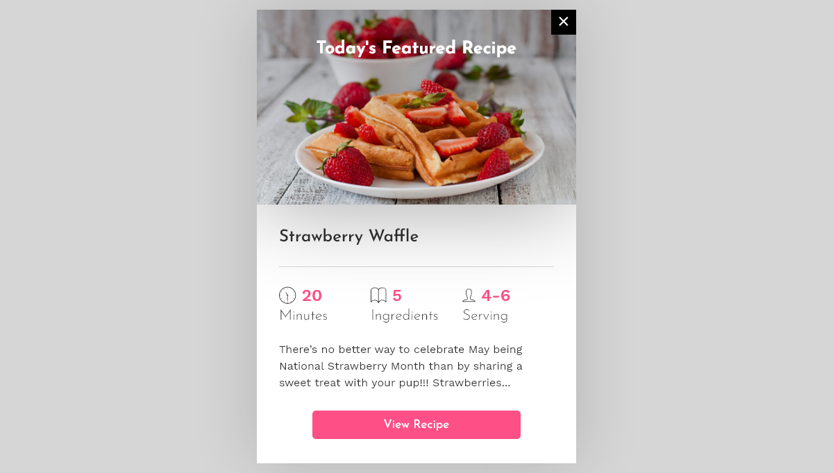 CSS Recipe Cards - Recipe Card