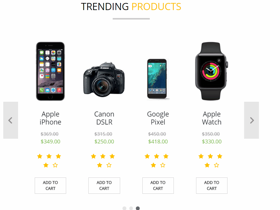 Bootstrap Carousels - Bootstrap Product List Carousel for Ecommerce Website