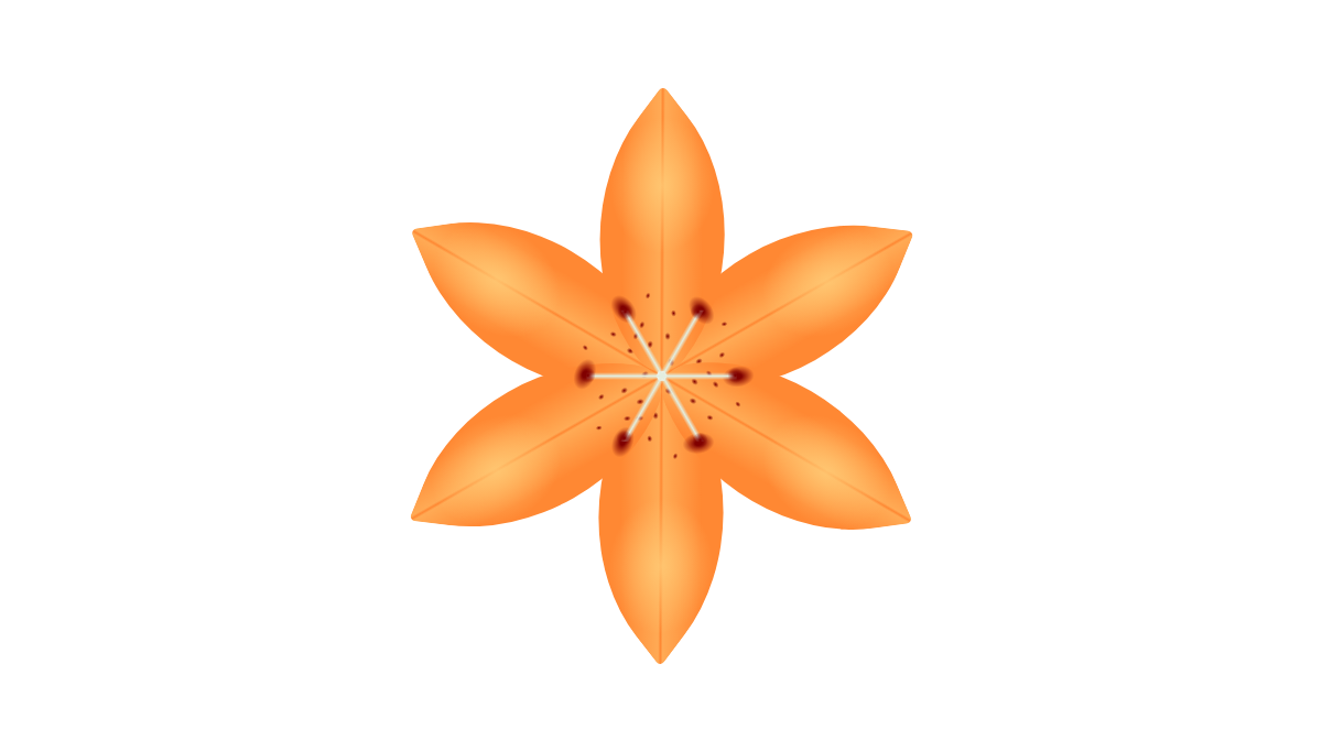 CSS Illustrations - orange lily
