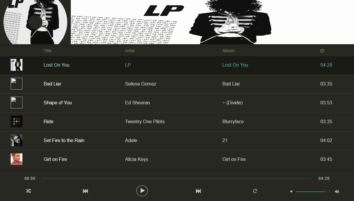 jQuery Music Players - Music Player