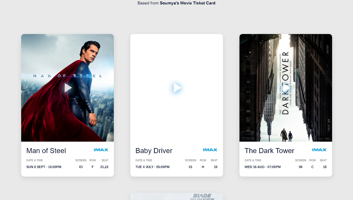 CSS Movie Cards - card movie