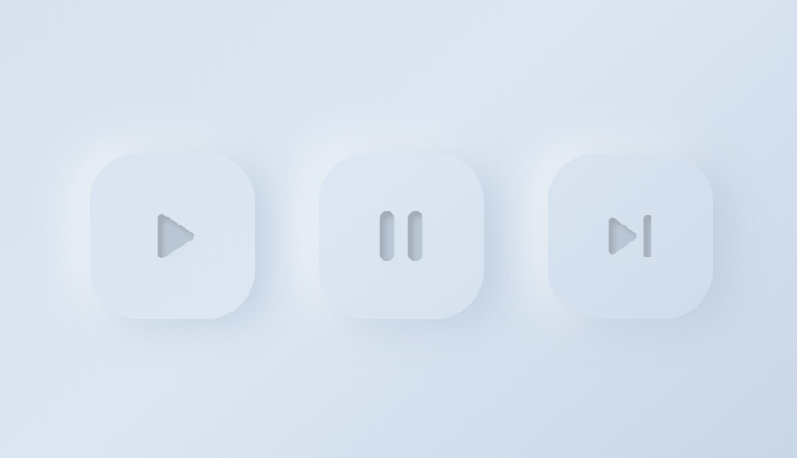 JavaScript Buttons - Neumorphism Soft UI Buttons
