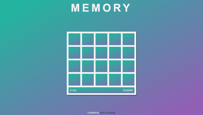 JavaScript Memory Games