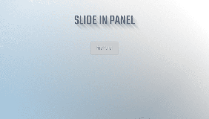 jQuery Sliding Menus - Slide In Panel - Off Canvas Navigation