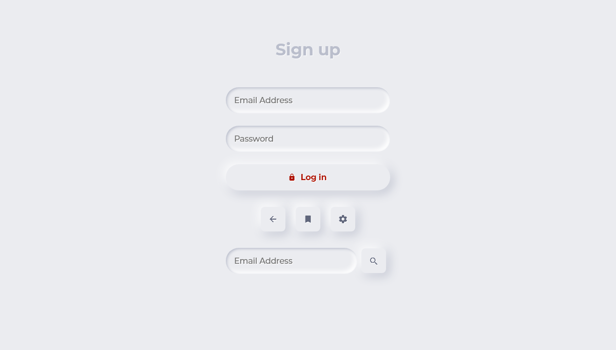 CSS Forms - Neomorphic Form