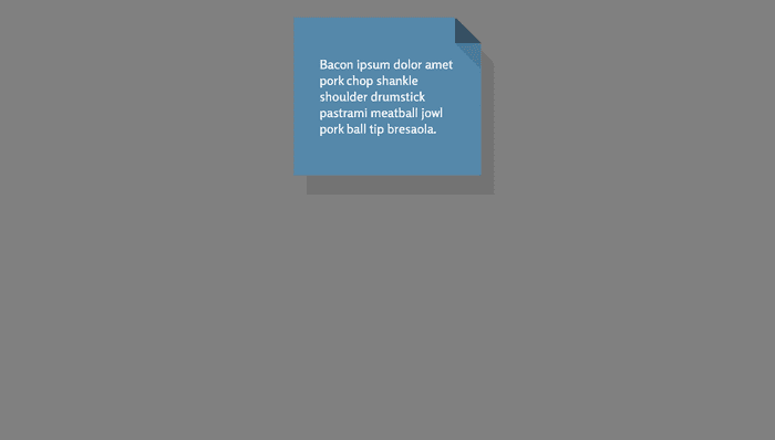 CSS Corners - CSS flat folded corner 