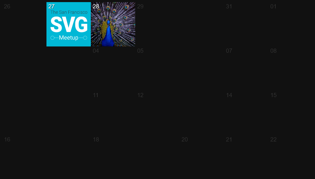 CSS Calendars - Responsive Flexbox Calendar w/ Retina Images