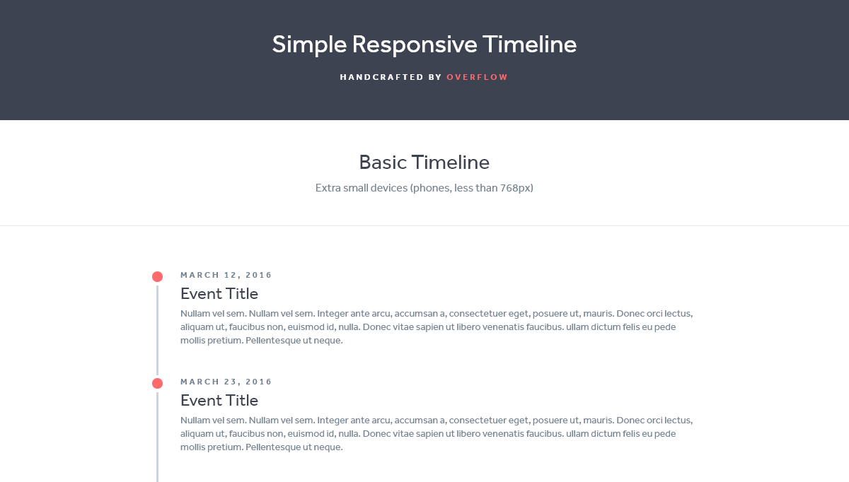 CSS Timelines - Simple Responsive Timeline