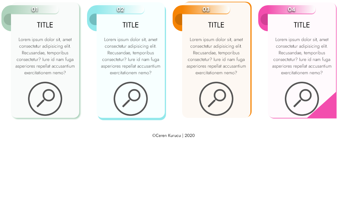 CSS Infographics - Colorful Responsive Card