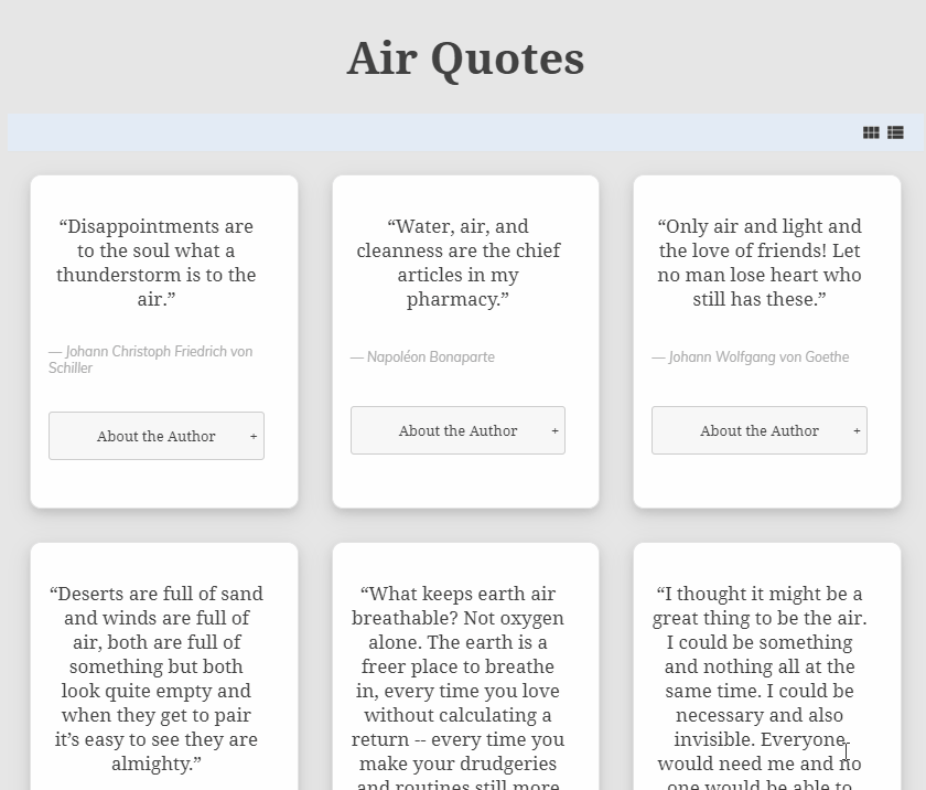 CSS Accordions - CSS Quotes Card Mode Grid + Accordion Content
