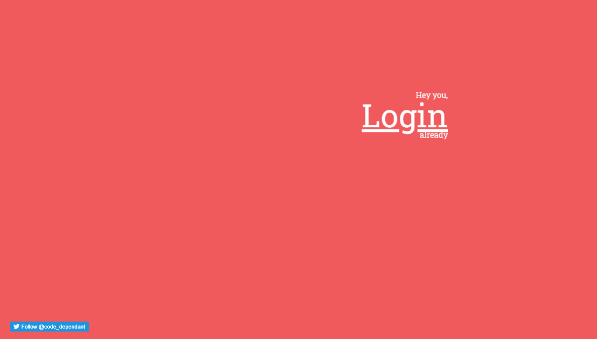 CSS Forms - Animated Login Form
