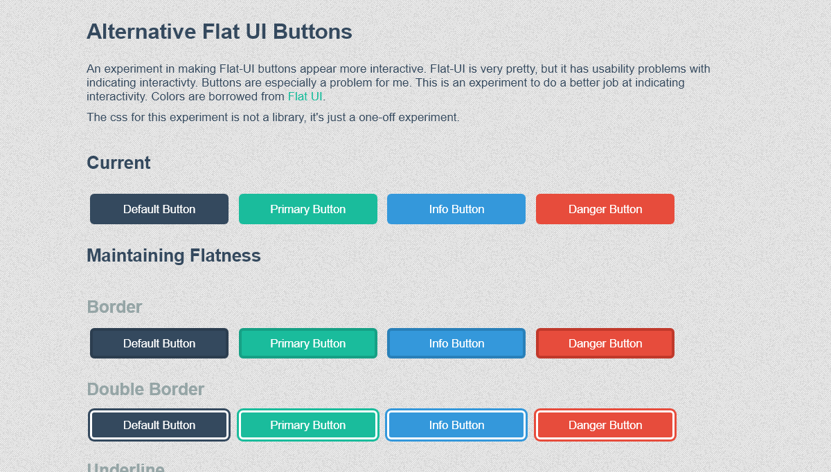CSS Button Libraries - Bootstrap - flat ui buttons
