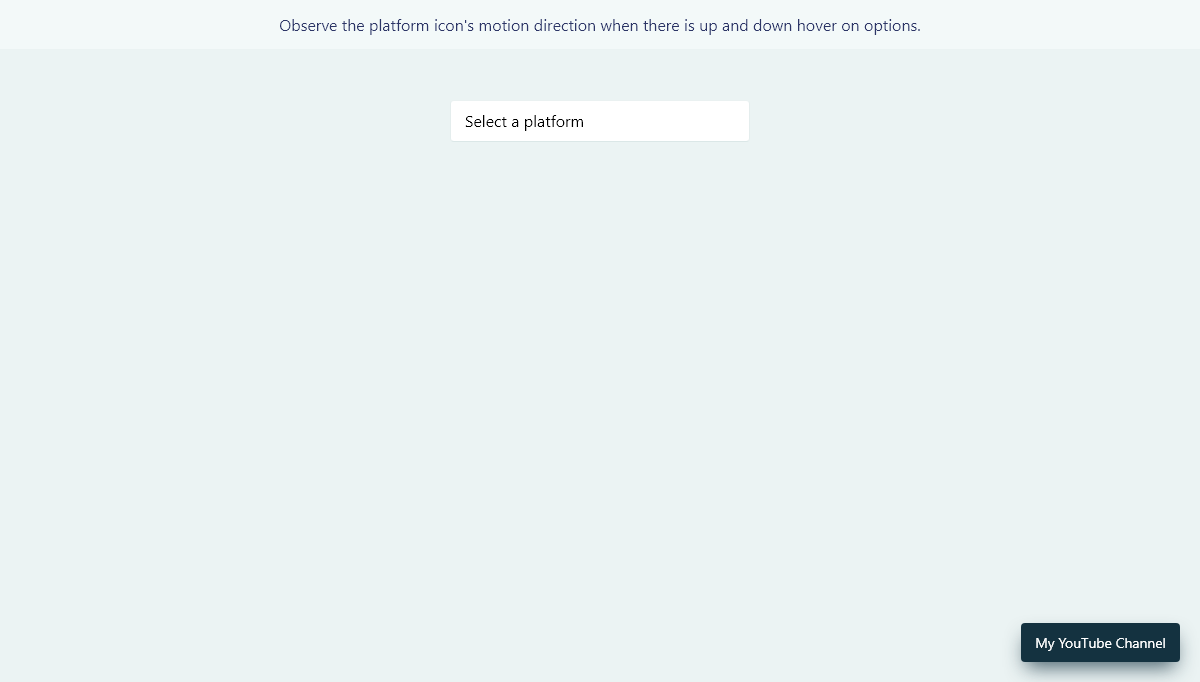 CSS Select Boxes - Pure CSS Select Box With Direction Aware Hover Effect