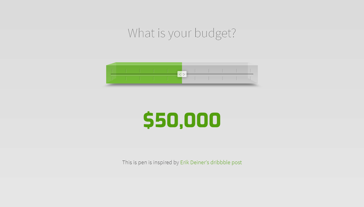 jQuery Range Sliders - budgetSlider