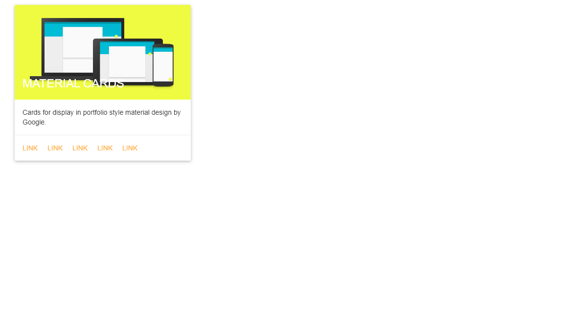 CSS Material Design Cards - Bootstrap Material Cards