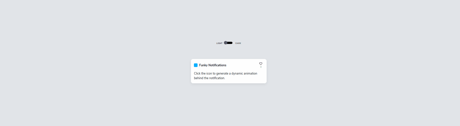JavaScript Notifications - Funky Notification with shape interaction