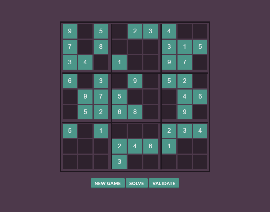 JavaScript Sudoku Games - Sudoku JS