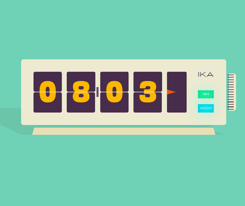 CSS Clocks - ATC Vintage Radio Flip Clock