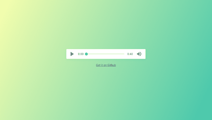 JavaScript Music Players - green-audio-player