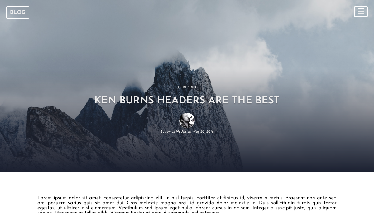 CSS Headers and Footers - CSS Animated Header