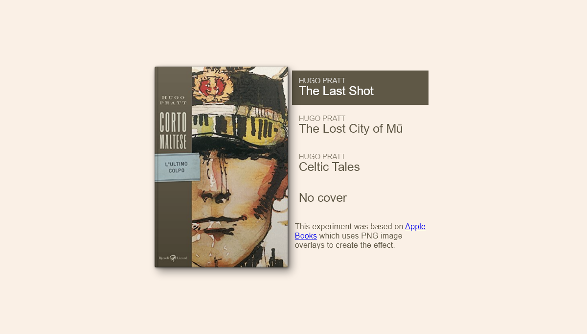 CSS Book Effects - Book overlay