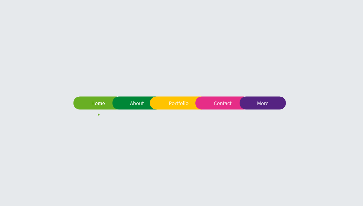 CSS Menu - Colourful navigation