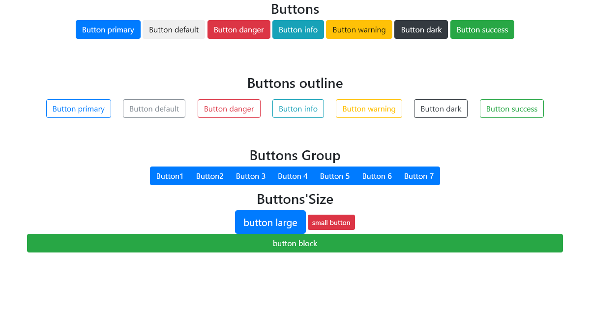 Bootstrap Buttons - buttons in bootstrap 4
