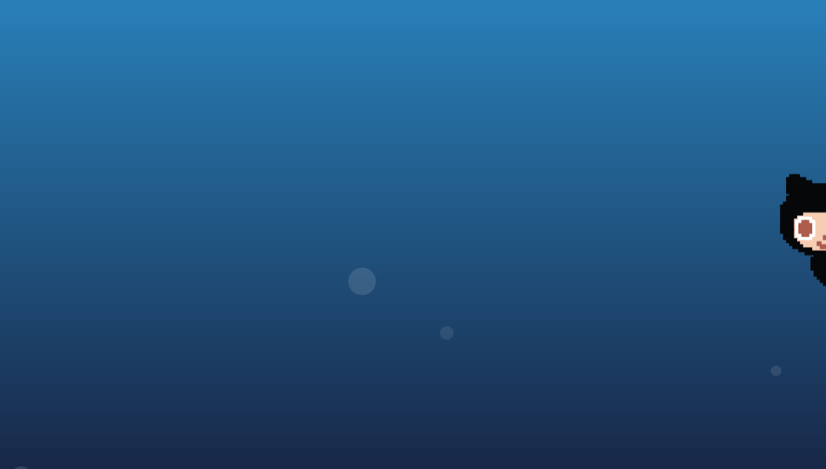CSS Water Effects - Octocat Sprite Swimming in the Ocean with CSS