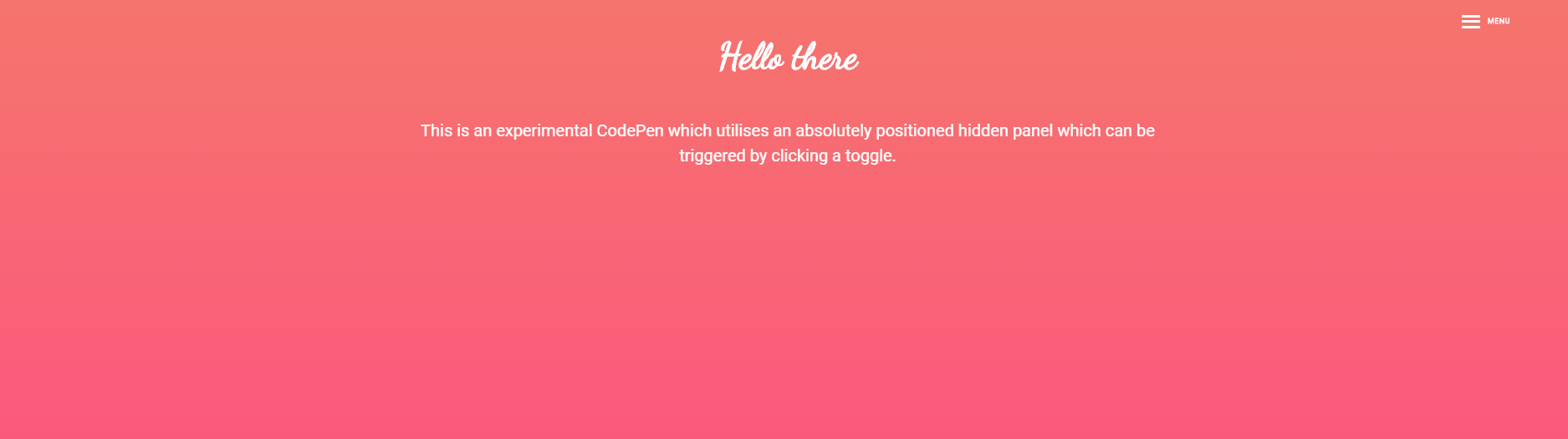 CSS Off-Canvas Menus