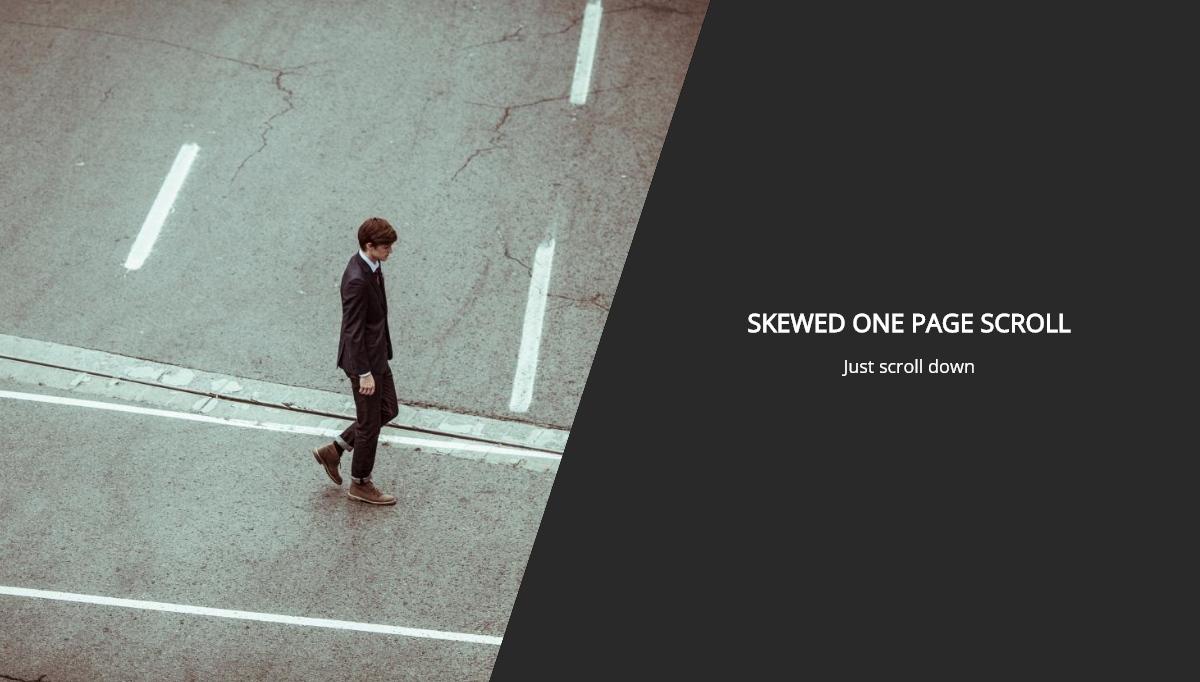CSS Scroll Effects - Skewed One Page Scroll