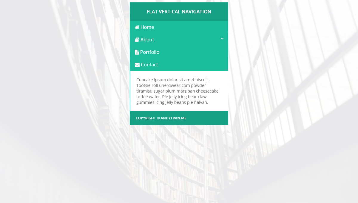 CSS Menu - Flat Vertical Navigation