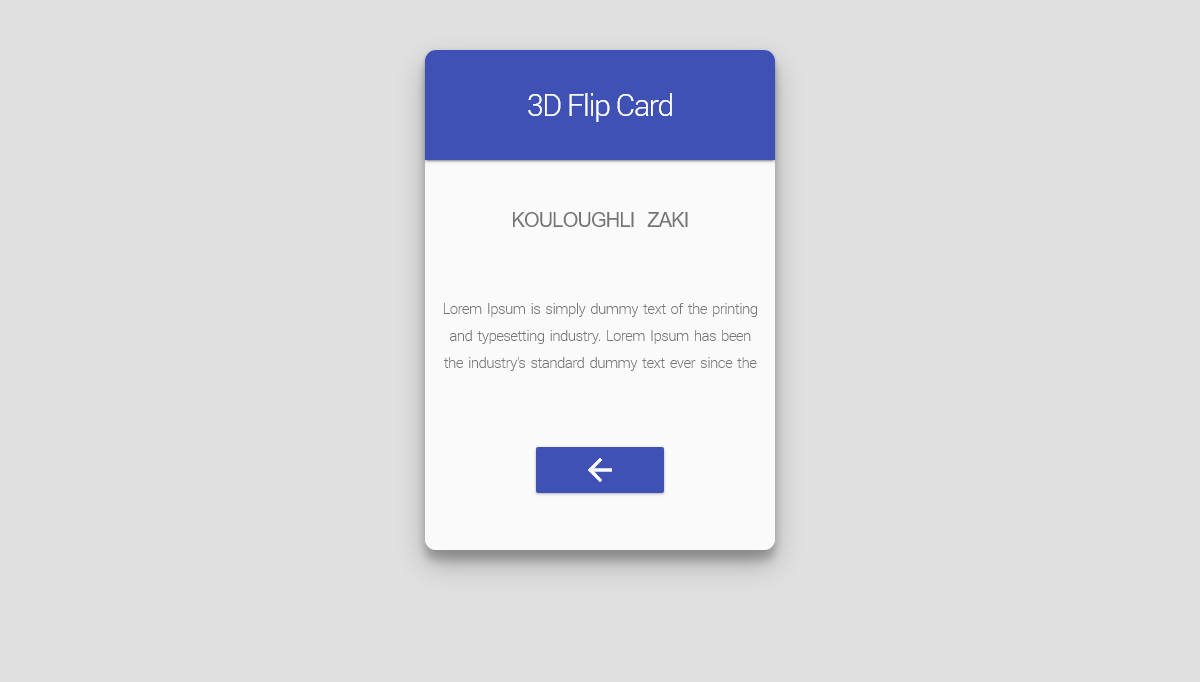CSS Material Design Cards - Material Design Flip Card CSS3