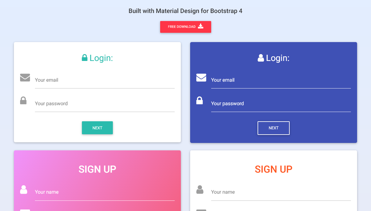 Bootstrap Forms - Bootstrap Forms - Material Design & Bootstrap 4