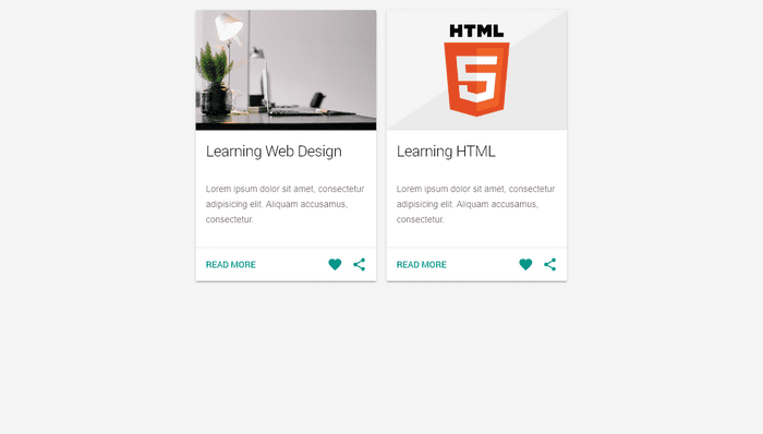 CSS Material Design Cards - CSS Material Cards