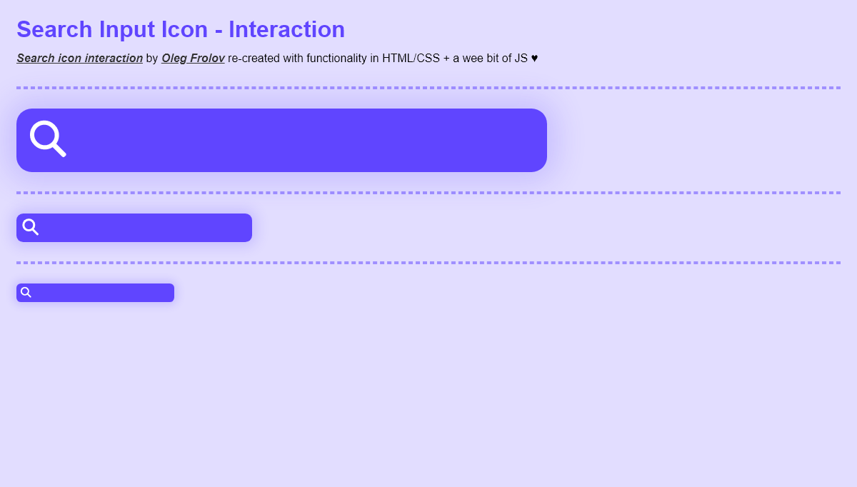 CSS Search Boxes - Search Input Icon - UI