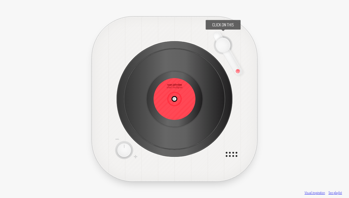 CSS Music Players - Classic Style CSS Record Player