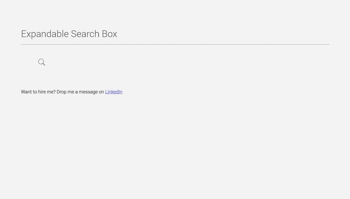 CSS Search Boxes - Expandable Search Box