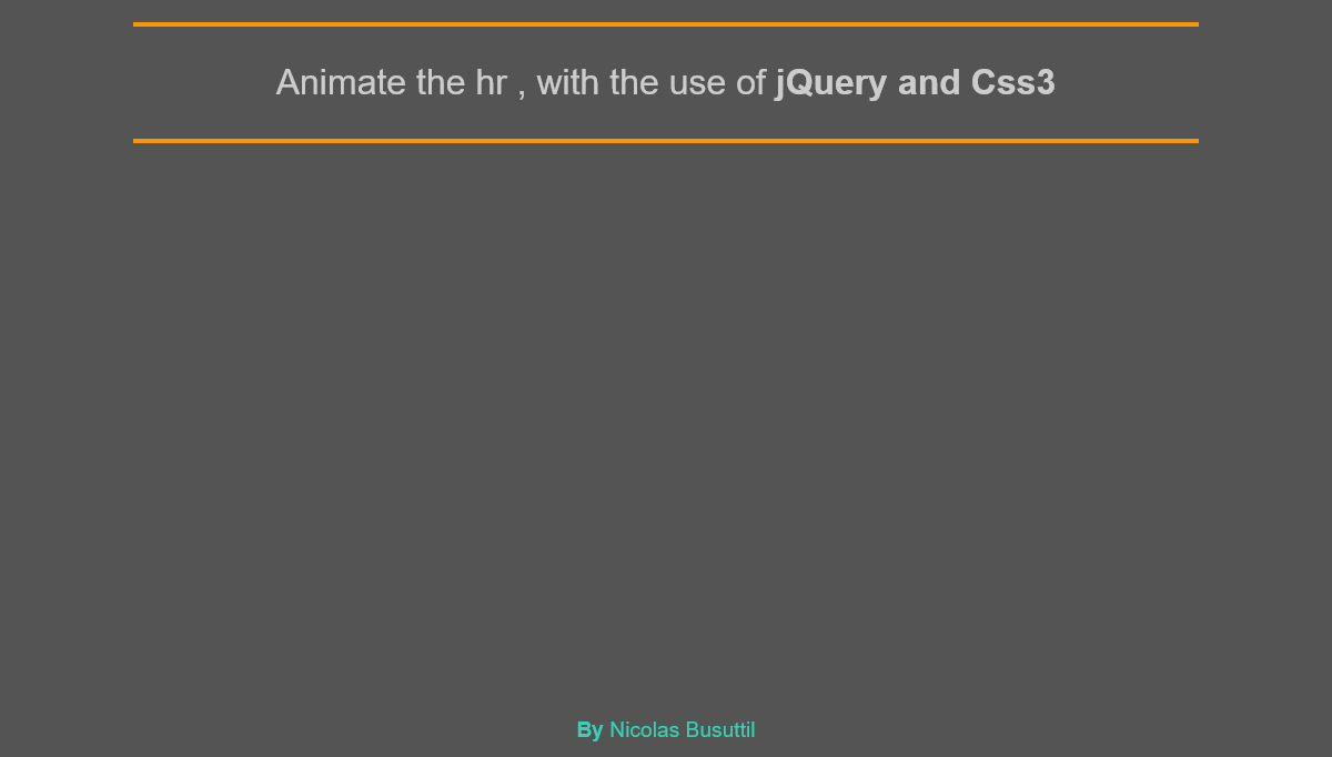HTML <hr> with CSS - Animate Hr