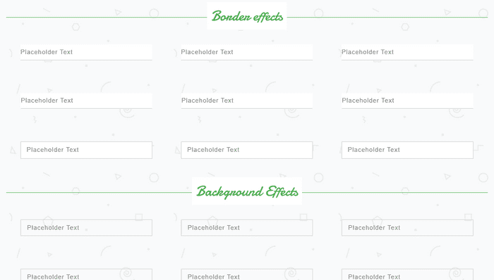 CSS Input Text - Form Input Designs onHover and onFocus