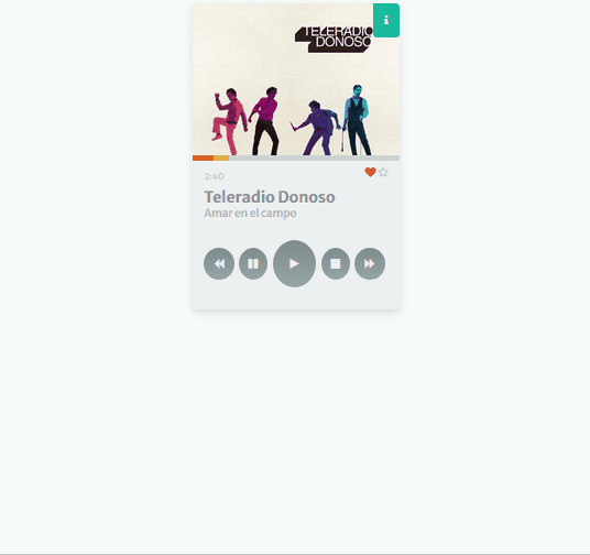 CSS Music Players - Flat Music Widget UI
