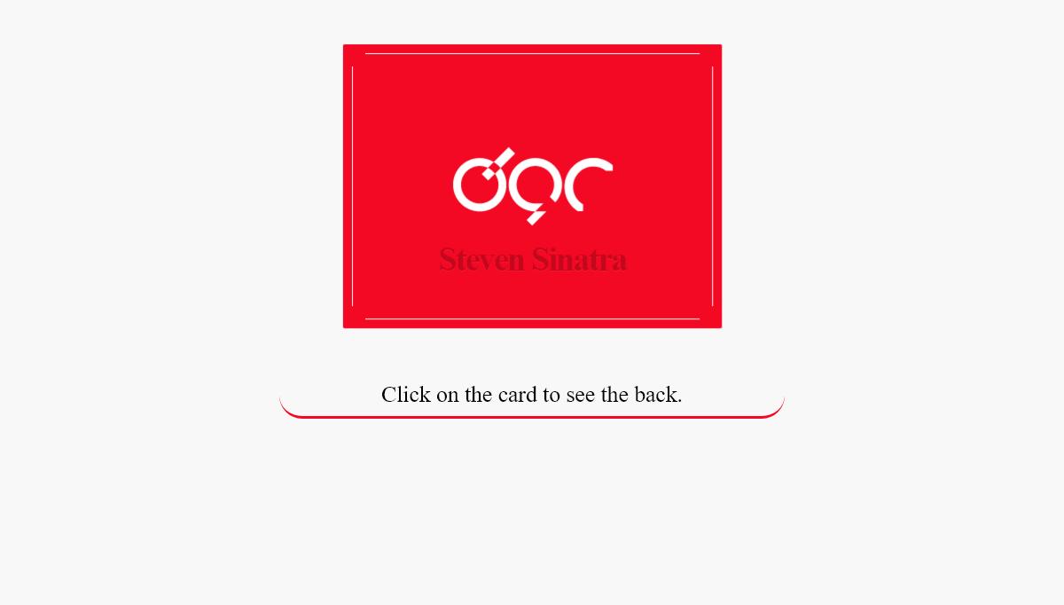 CSS Business Cards - Interactive, Pure CSS Business Card