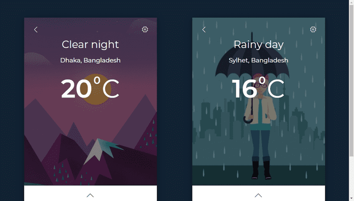 Bootstrap Cards - Bootstrap Weather Card UI
