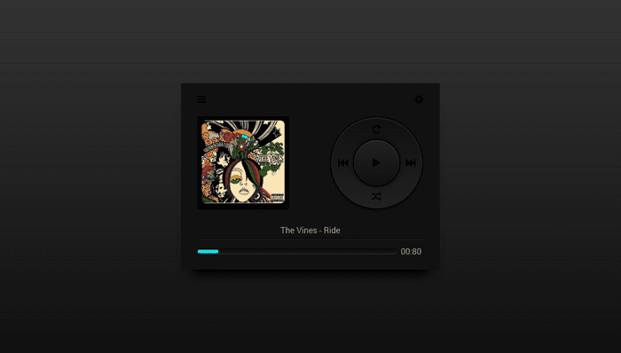 CSS Music Players - Dark Theme Music Player